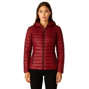 Calvin Klein Packable Lightweight Down Jacket EUC Maroon, Size XXL